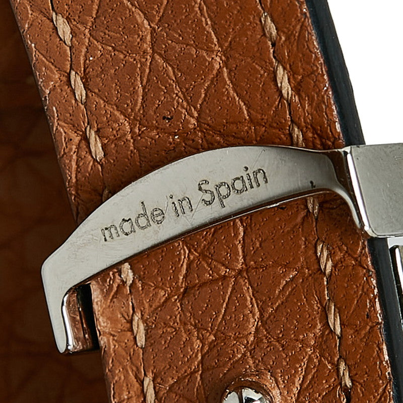 Louis Vuitton Trio Bracelet M6018E Black Silver Leather Louis Vuitton