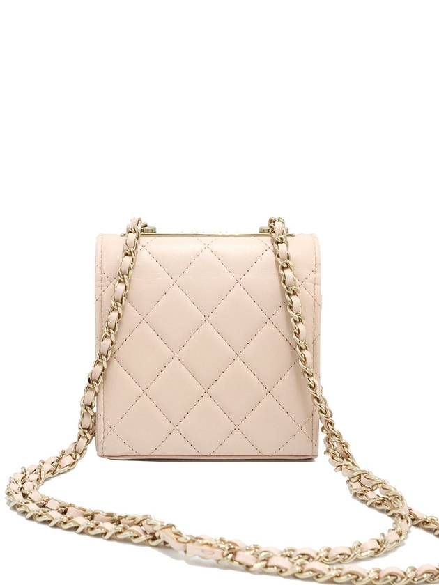 Chanel A81633 Light Beige Lambskin Gold CC Logo Trendy Mini Cross Bag 31st Chanel