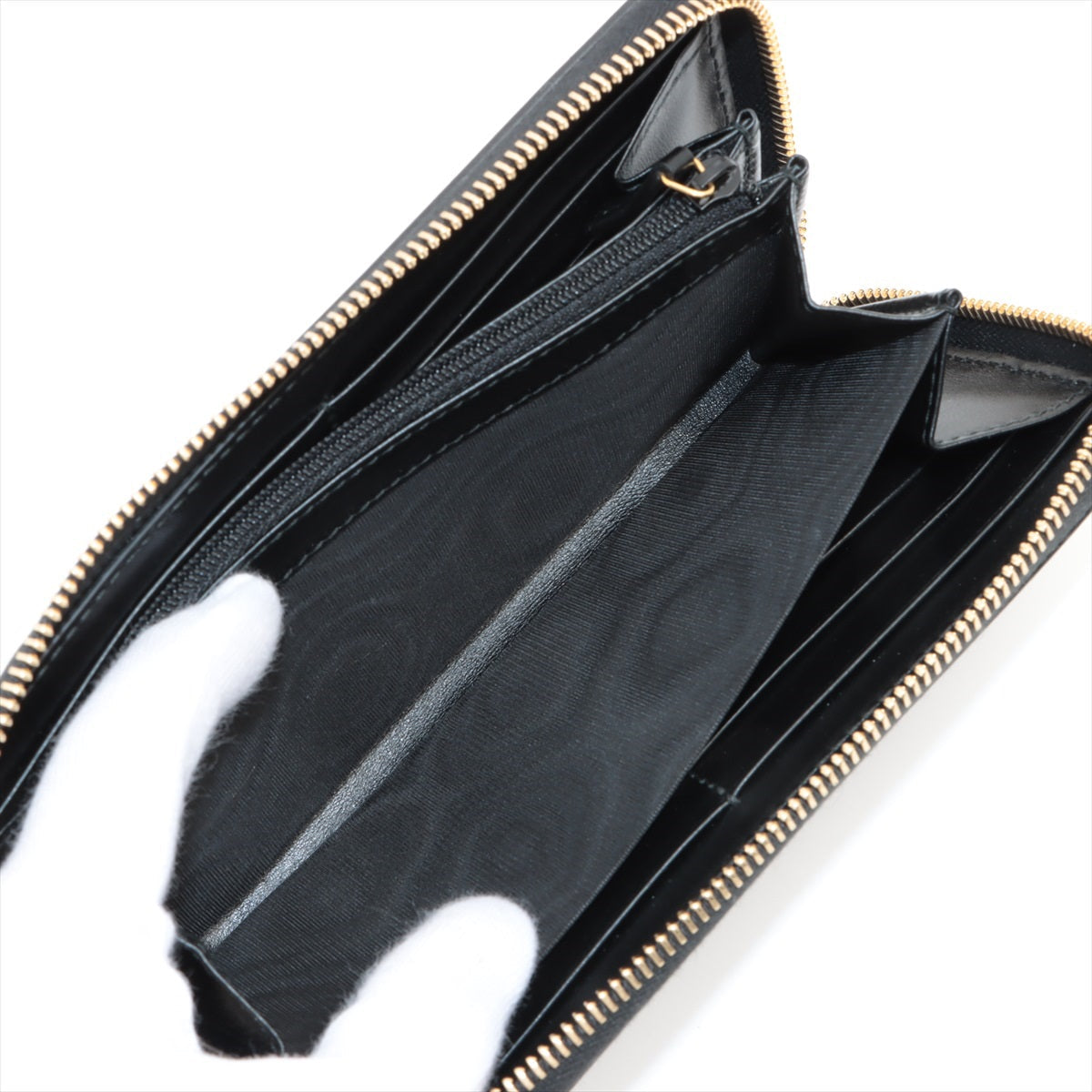 Gucci 547591 Leather Round Wallet Black