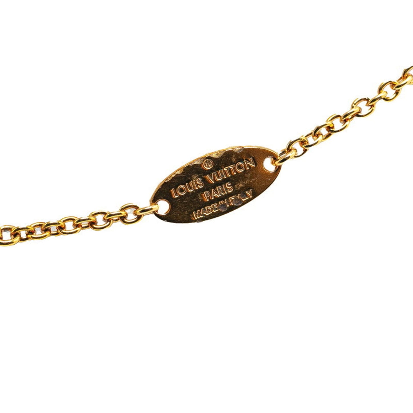 Louis Vuitton Monogram Plating Metal Necklace