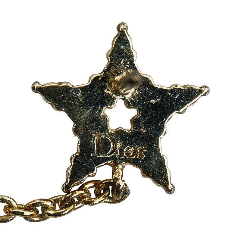 Dior CD Star Faux Pearl Drop Earrings Metal Earrings in Good condition