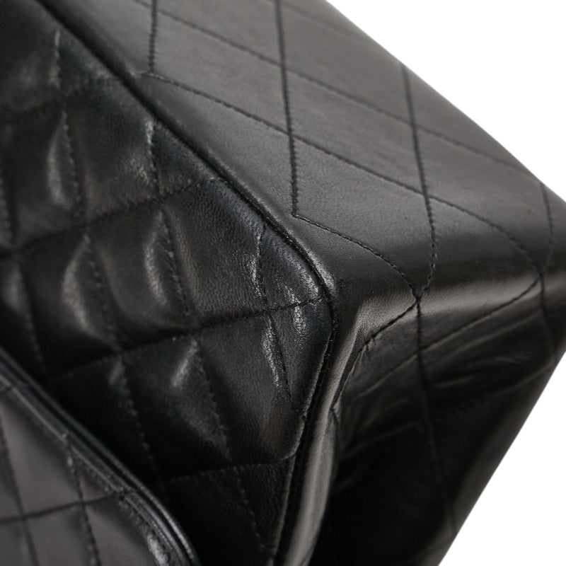 Chanel Matelasse Coco Mark Double Flap Lambskin Shoulder Bag