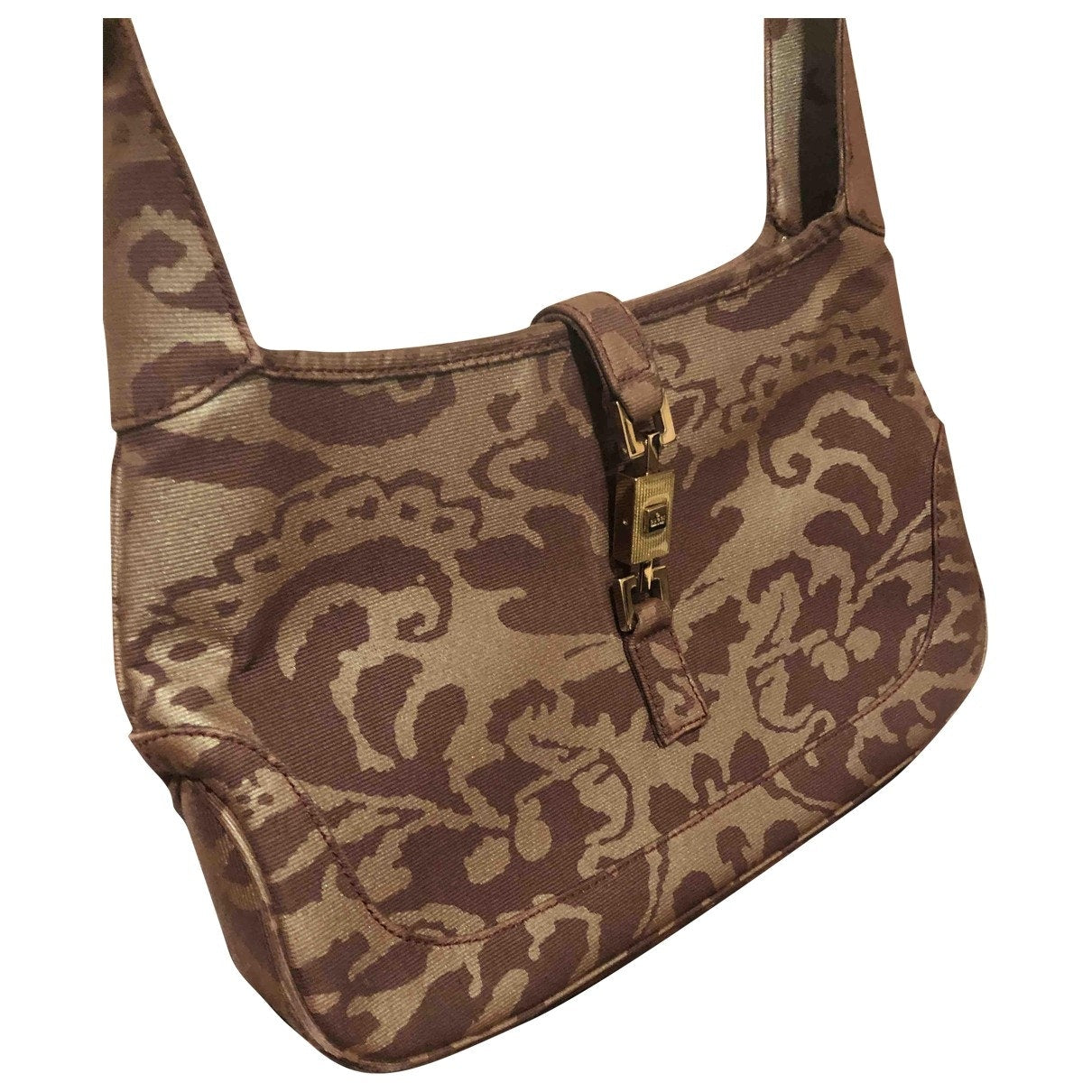 Gucci jackie vintage burgundy cloth handbag