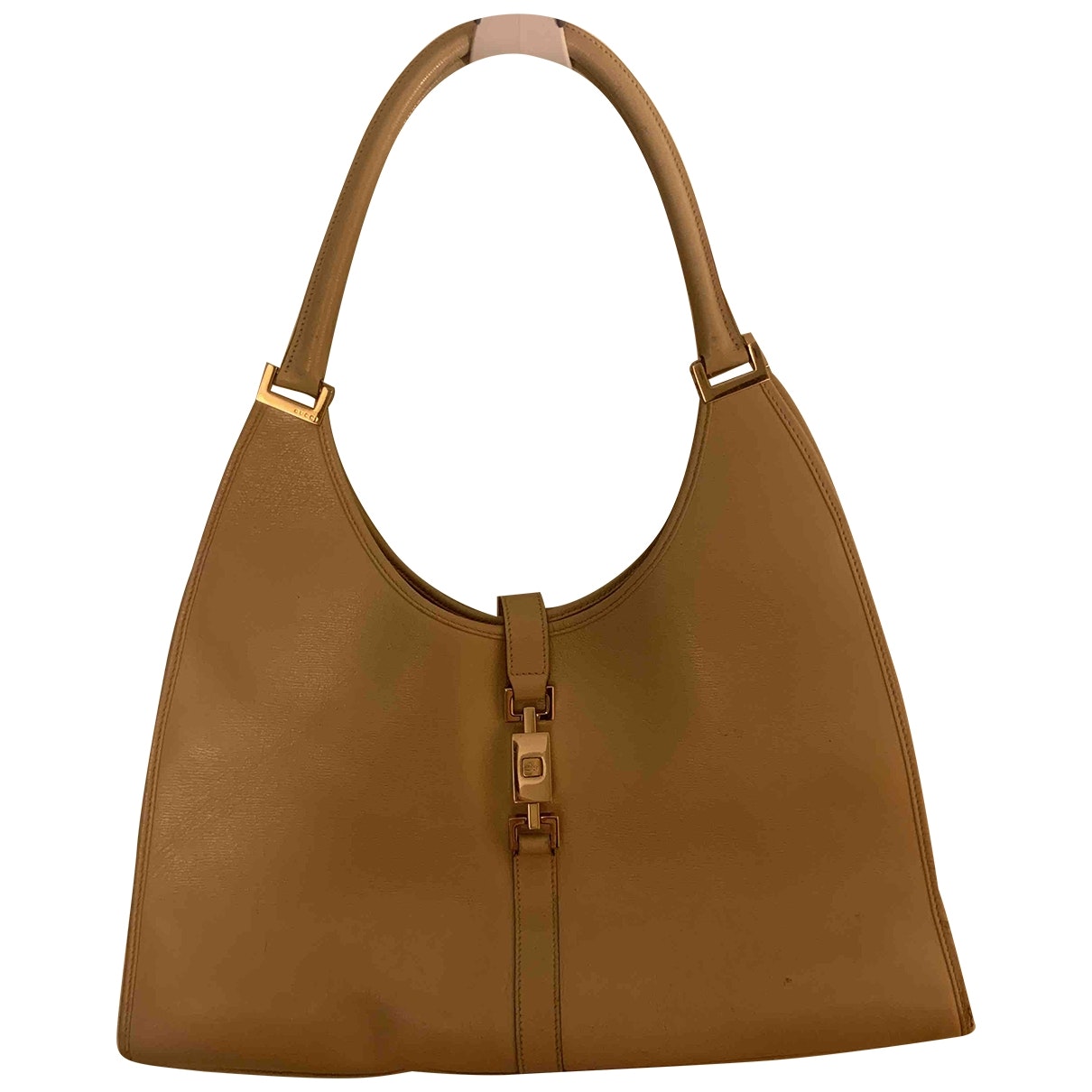 Gucci jackie vintage khaki leather handbag