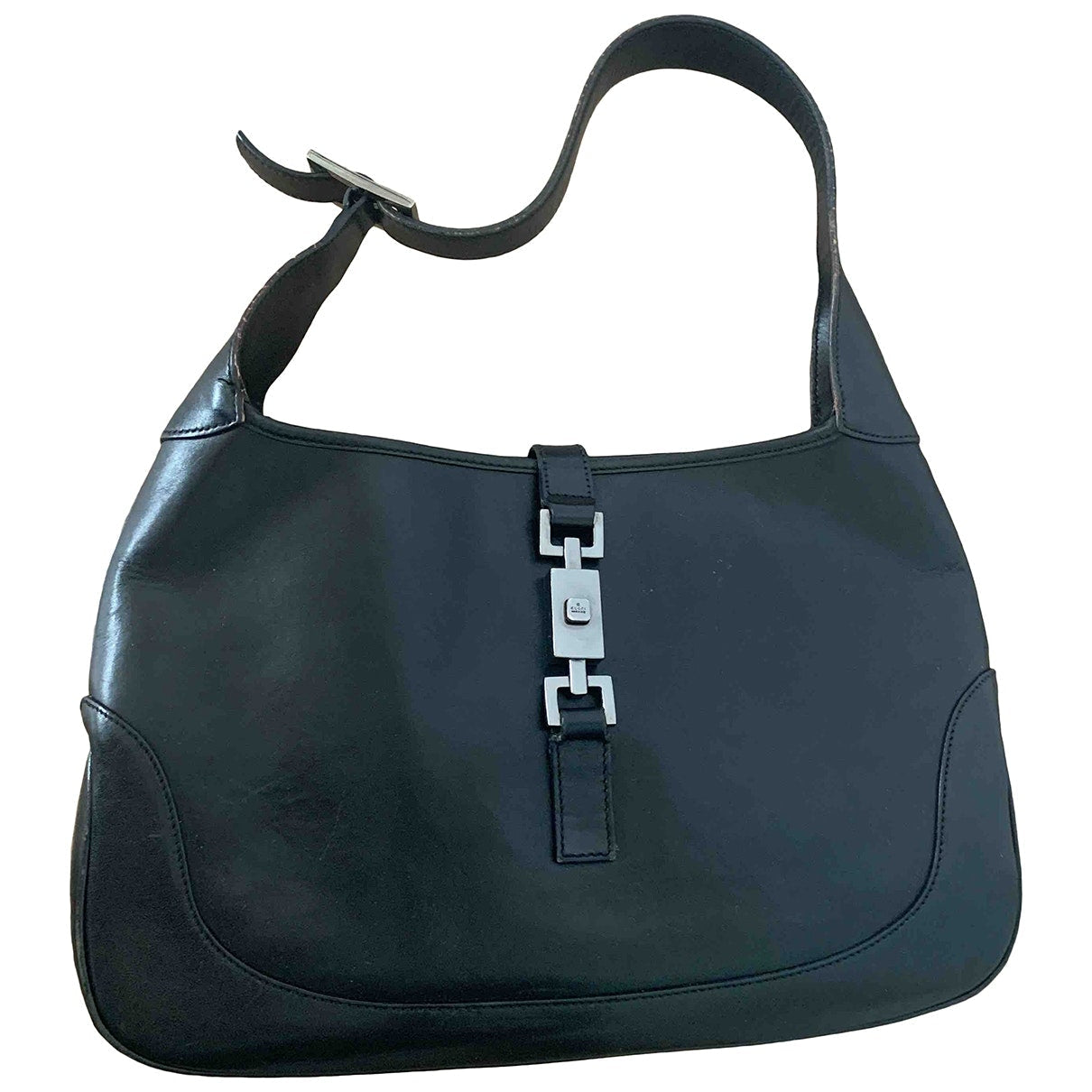 Gucci jackie vintage black leather handbag