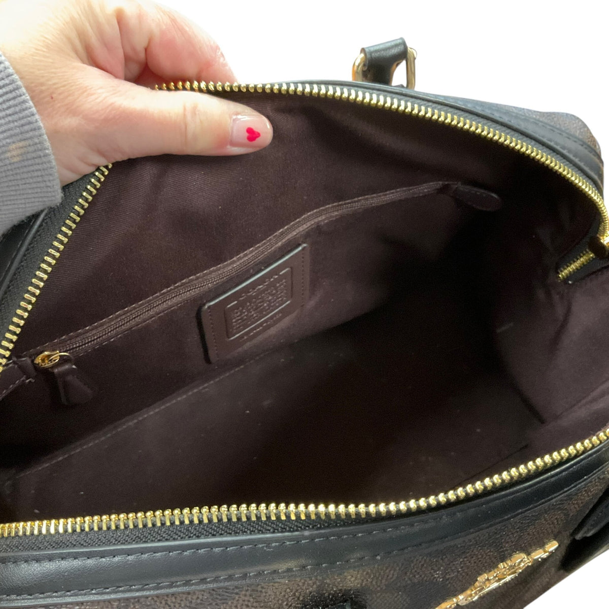 Handbag Designer By Coach Size: Large