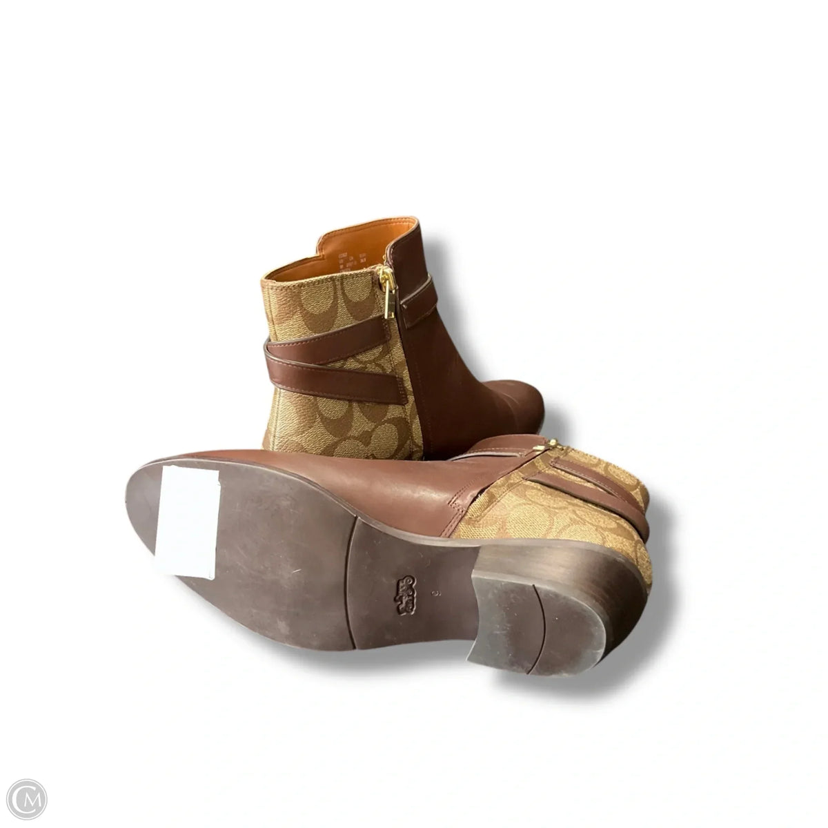 Boots Designer By Coach In Brown, Size: 9