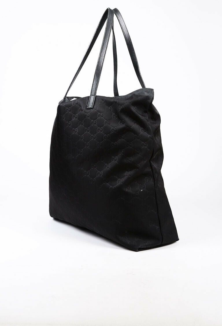 Gucci Tote Bag Large Black Guccissima Nylon