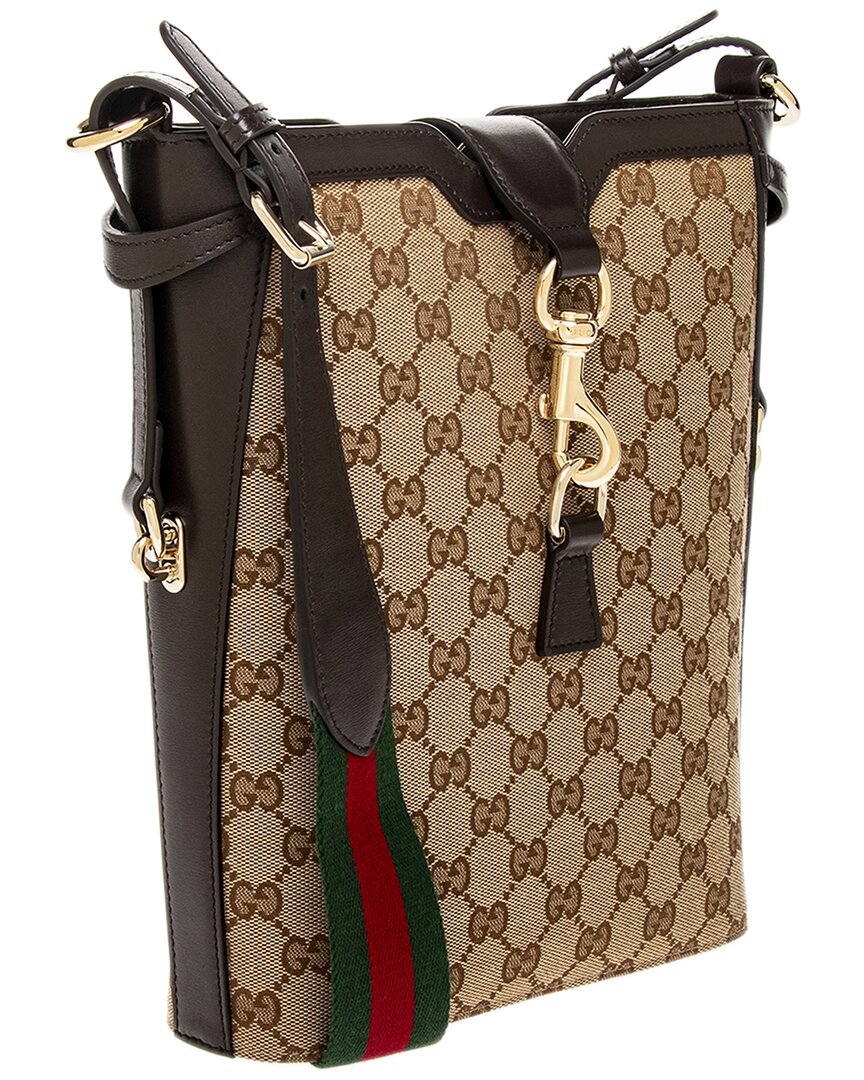 Gucci Bucket Medium Canvas & Leather Shoulder Bag
