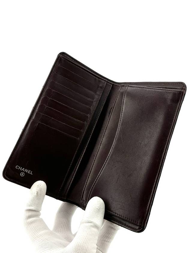 Classic caviar silver long wallet Chanel
