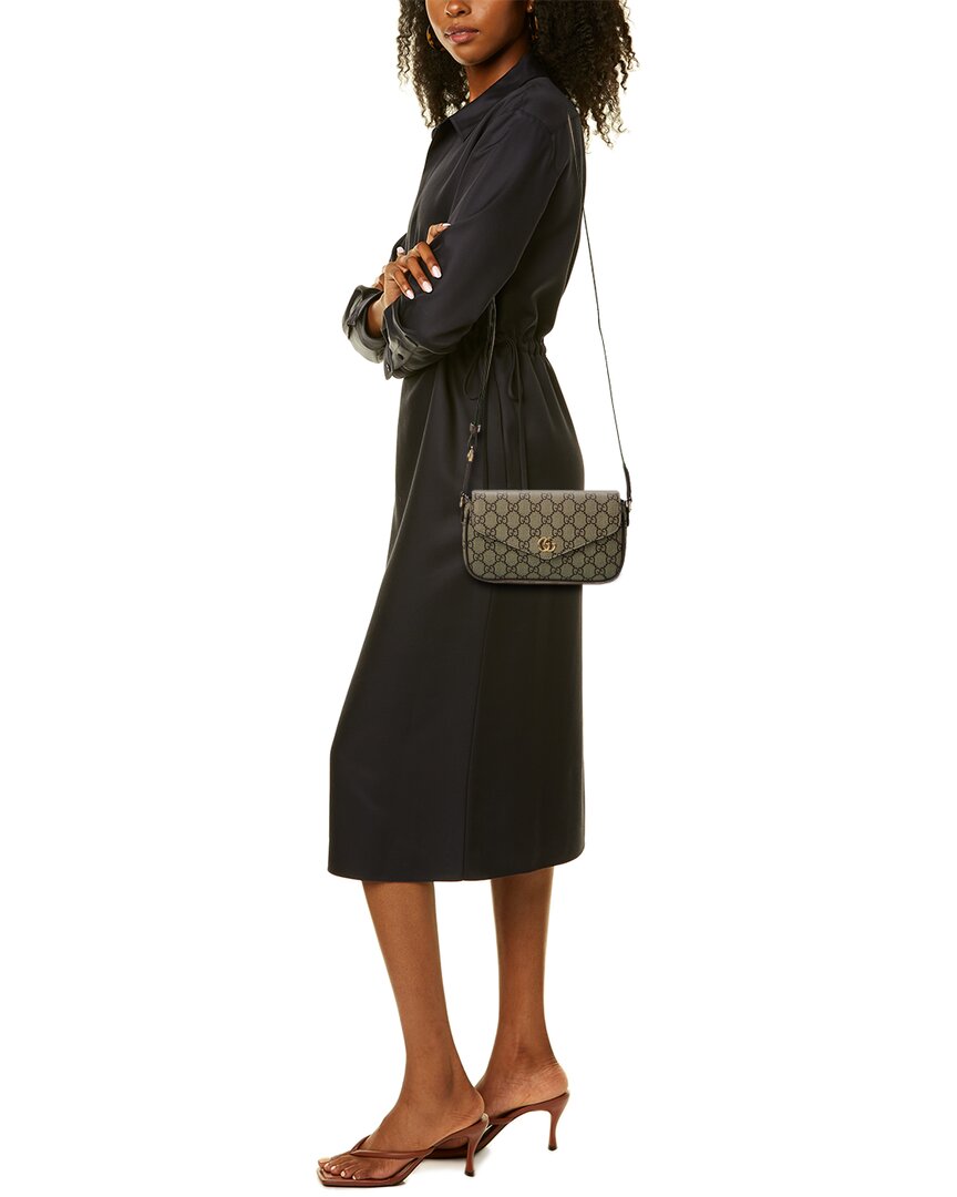 Gucci Ophidia Mini Gg Supreme Canvas & Leather Crossbody
