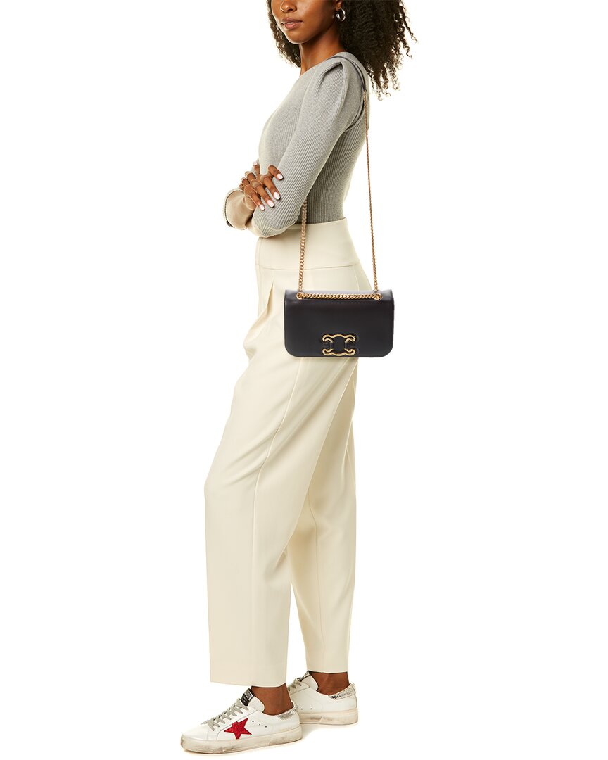 Celine Triomphe Frame Medium Leather Shoulder Bag