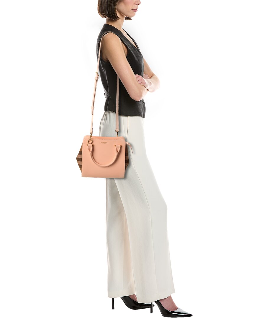 Burberry Banwell Check Canvas & Leather Satchel