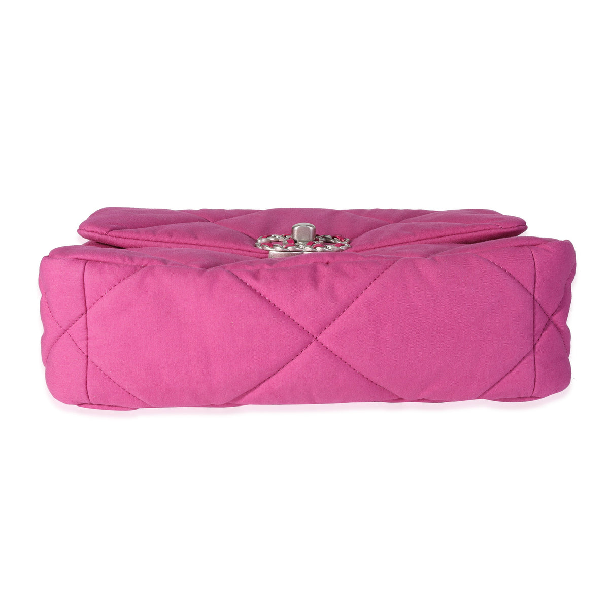 Top Quality Chanel Fuchsia Quilted Cotton Medium 19 New Bag