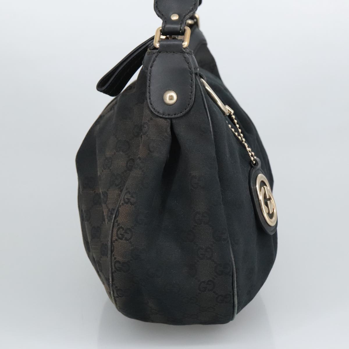Gucci Sukey Black Canvas Shoulder Bag