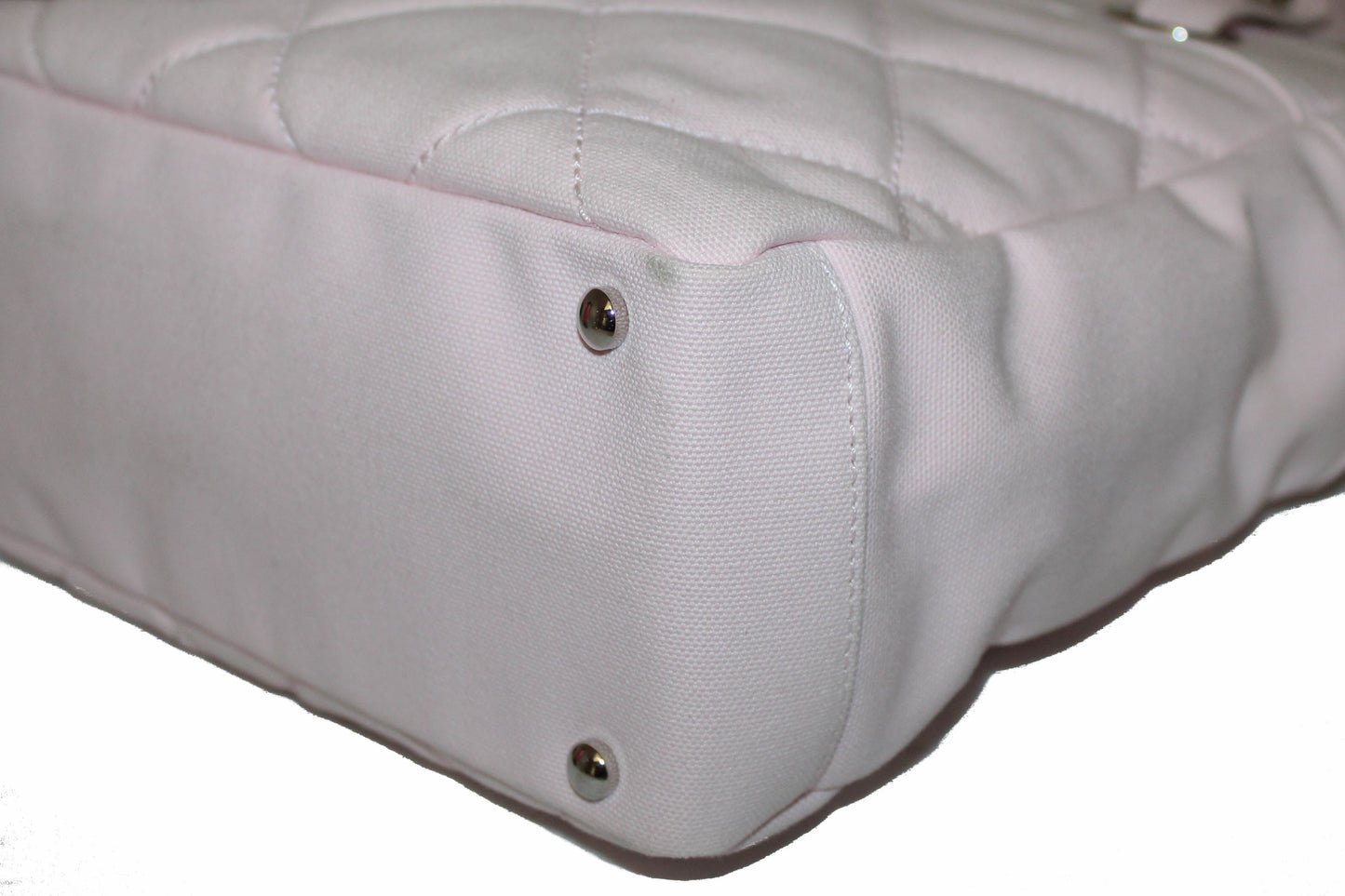 Chanel Pink Biarritz Canvas Leather Tote