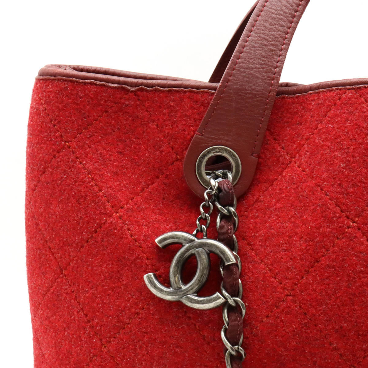 Top Quality Chanel Matelasse Coco Mark Wool Leather Tote Bag