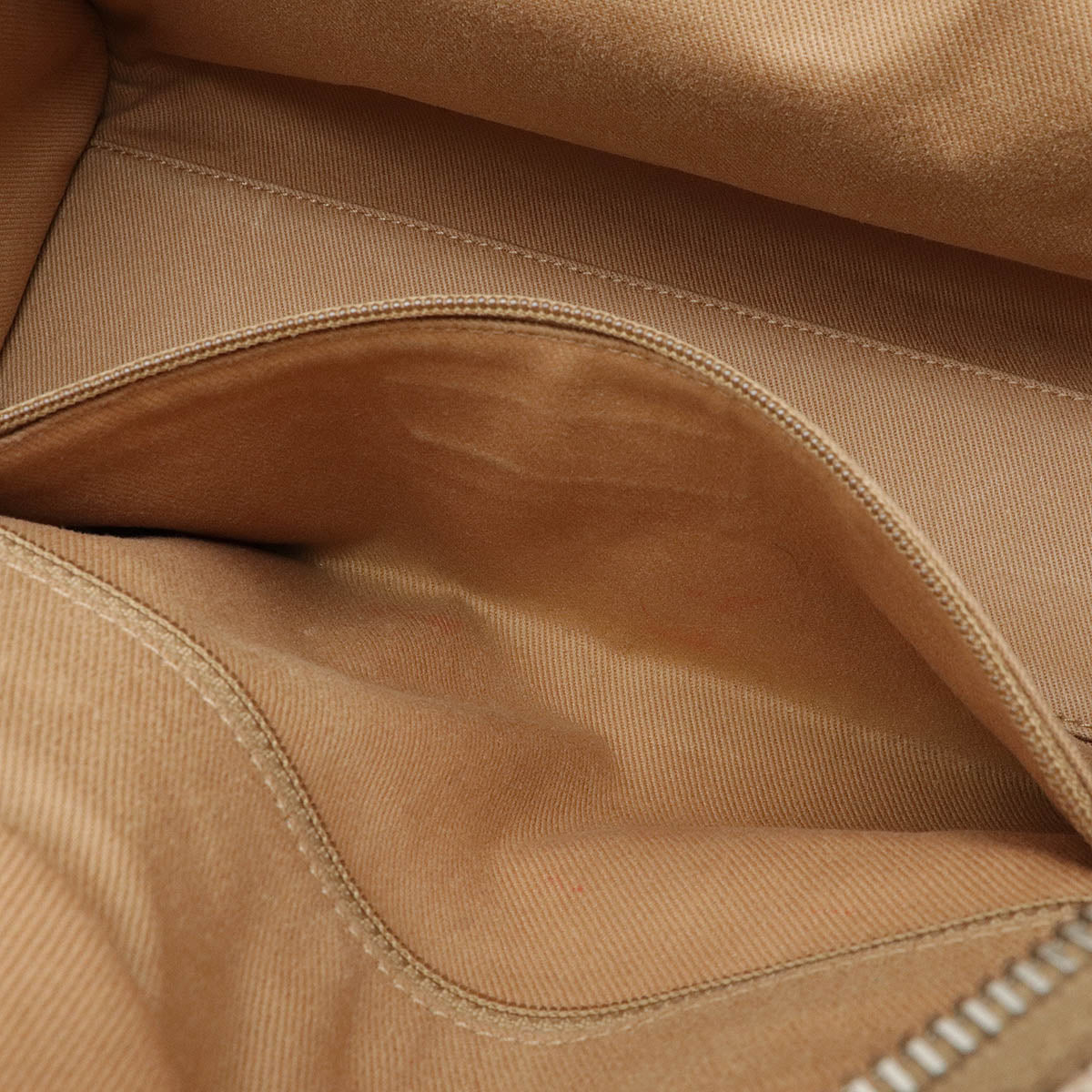 Chanel Doville Logo Bowling Bag 2WAY Beige