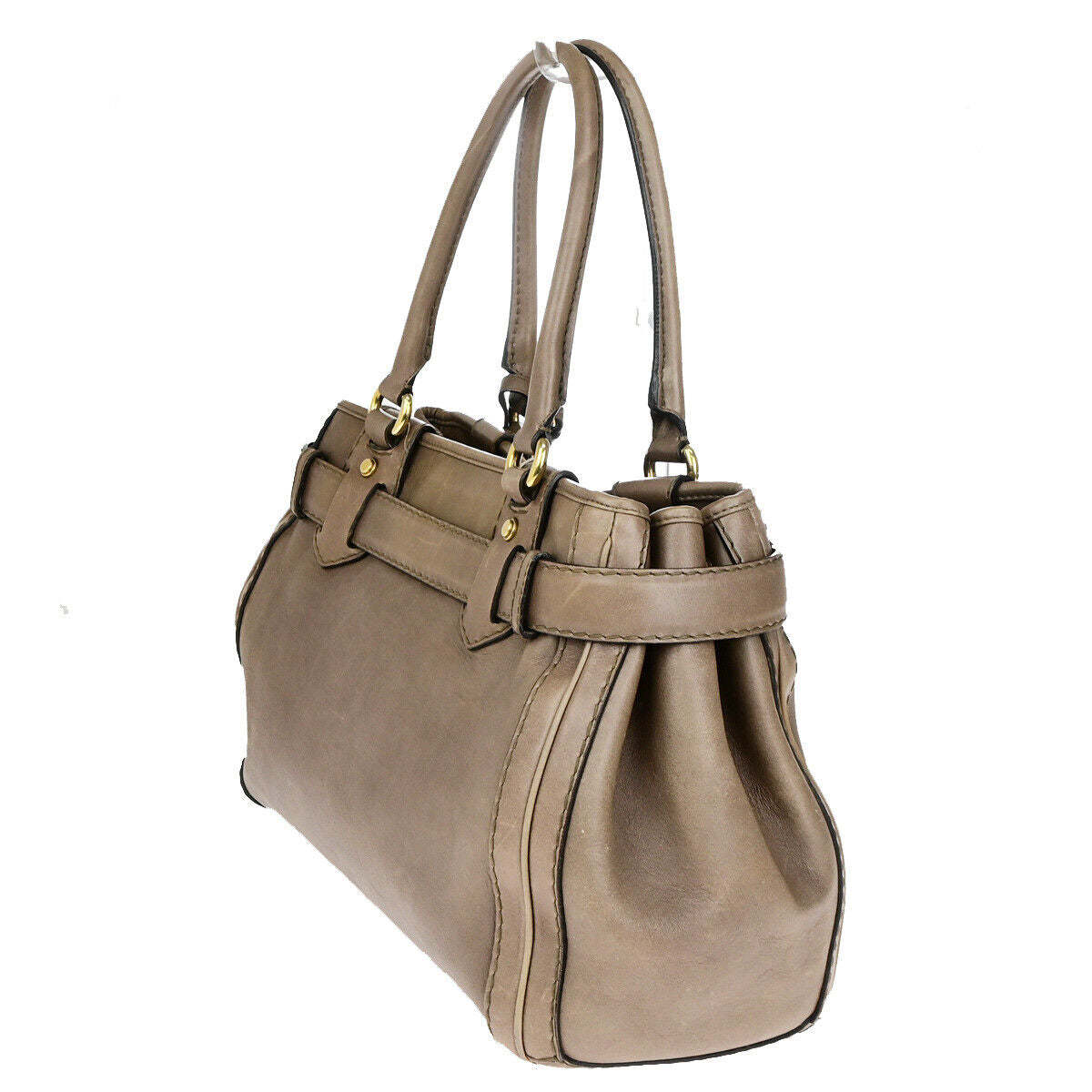 Gucci Running G Brown Leather Shoulder Bag