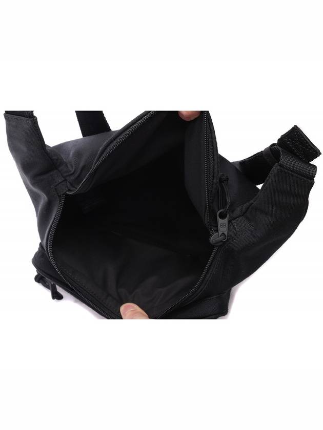 Luxury Balenciaga Explorer Logo Belt Bag Black