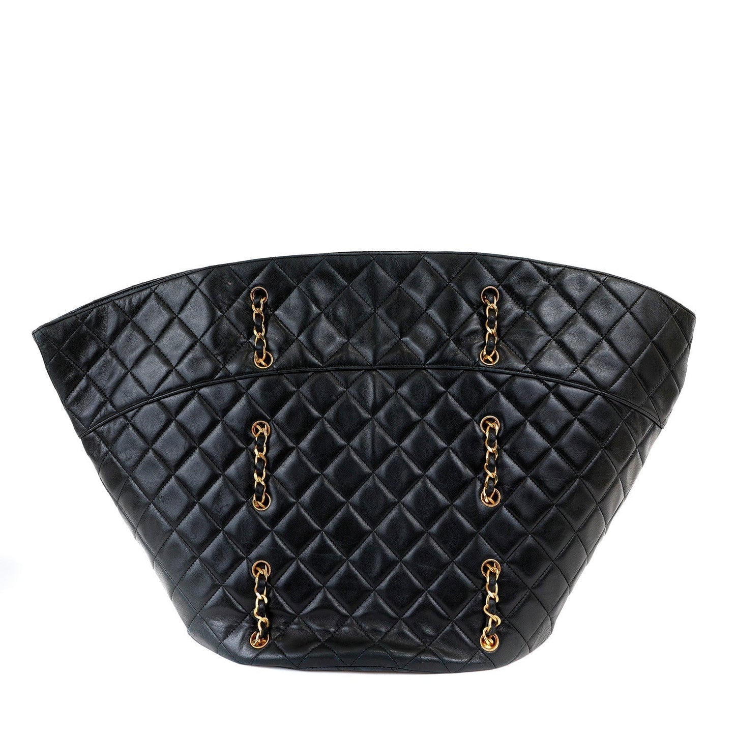 Chanel Vintage Quilted Day Tote w/ Gold Hardware