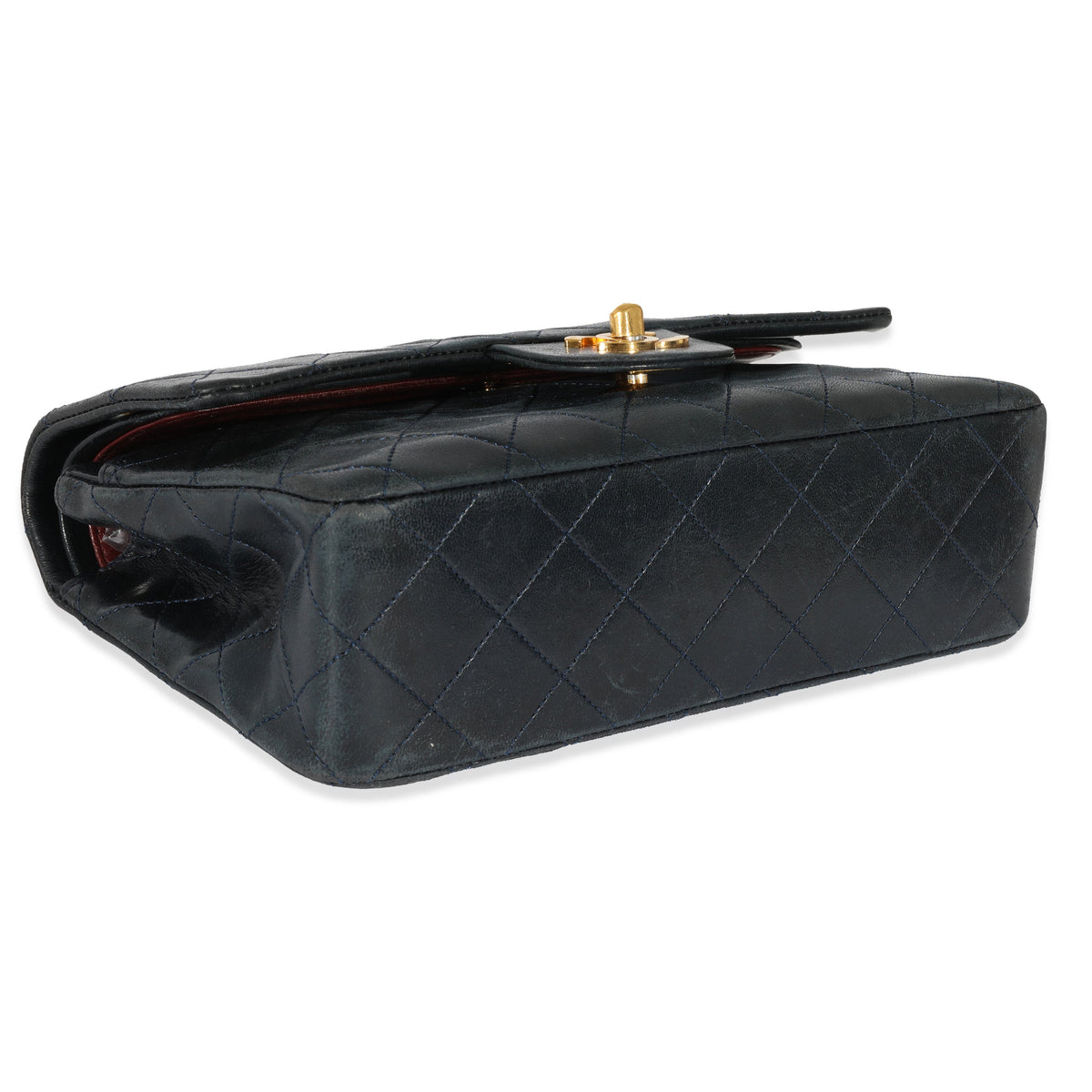 CHANEL Navy Quilted Lambskin Small Classic Double Flap Bag