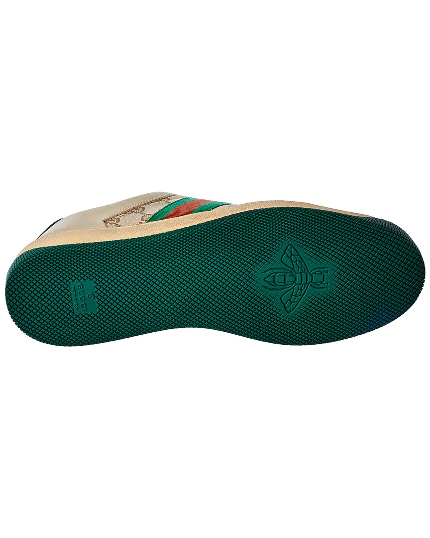 Gucci Screener Leather & Suede-Trim Sneaker