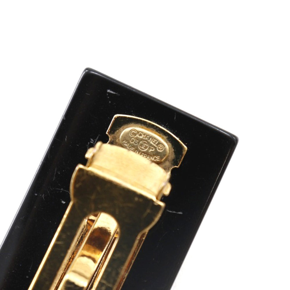 Chanel Chanel Coco Barretta Camellia French Made 2003 Black 03P COCO Mark