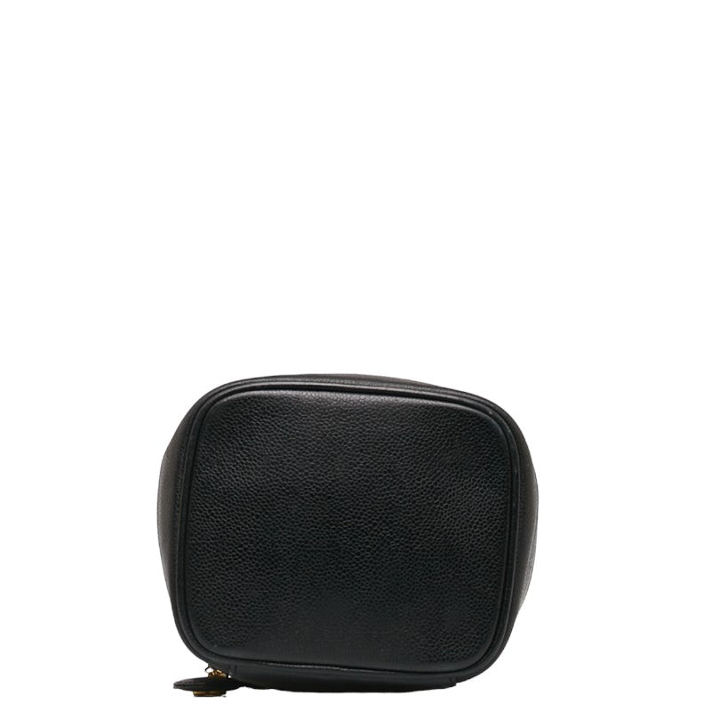 Chanel DECACOCOMARK HandBag Vanity Bag Black Caviar S Chanel