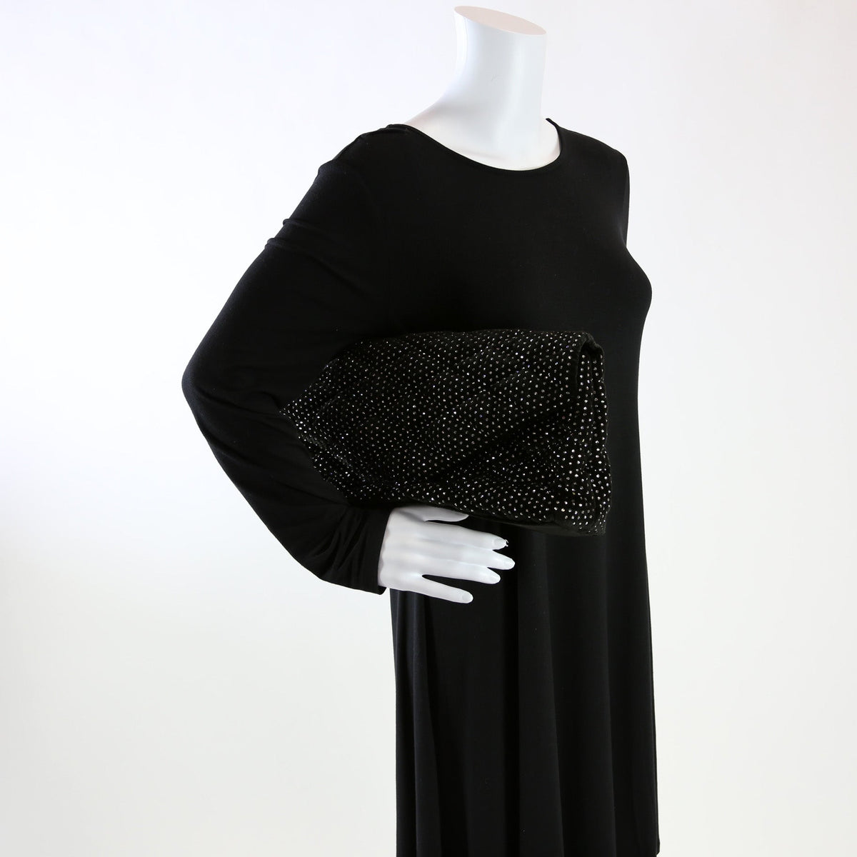 Sade Puffer Envelope Velvet and Lambskin with Rhinestone
