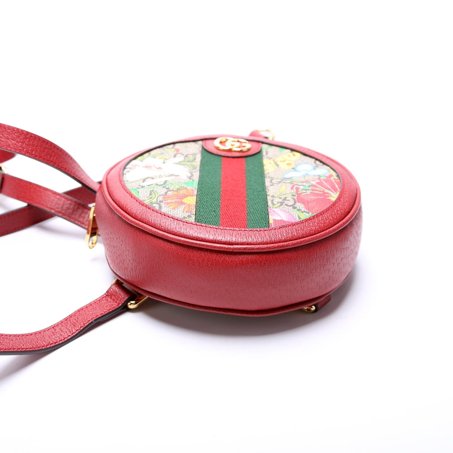 Gucci Ophidia Web Mini Flora Round Backpack