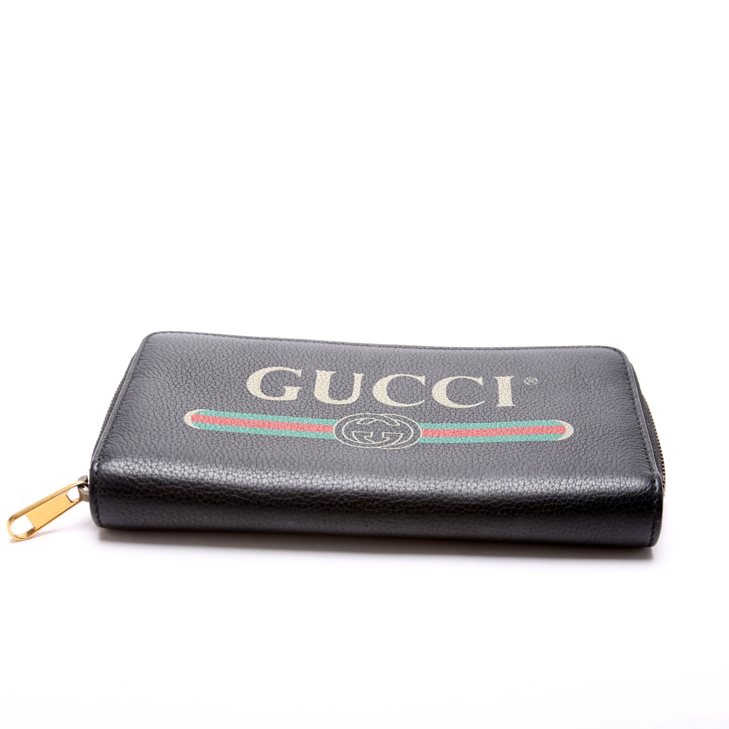 Gucci Retro Logo Leather Zip Around Wallet