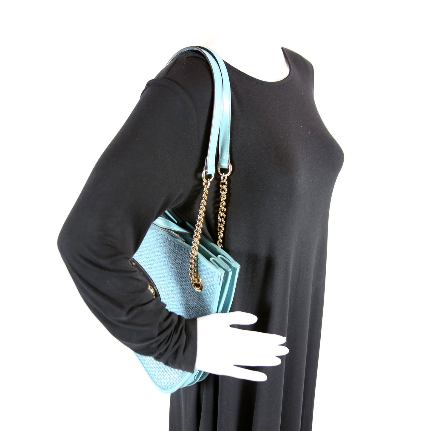 Horsebit Raffia Large Tote