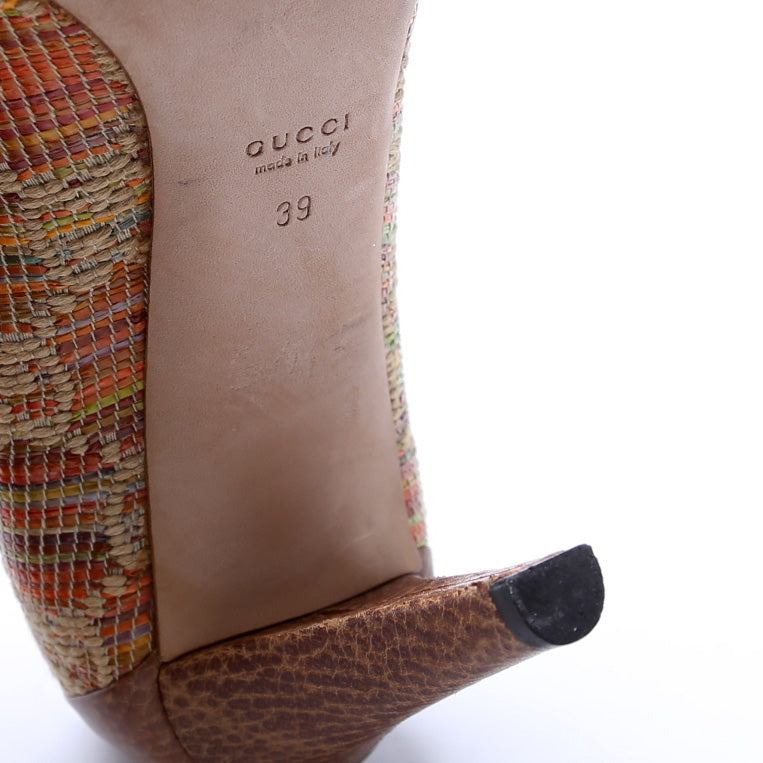 Horsebit Open Toe Pumps Size