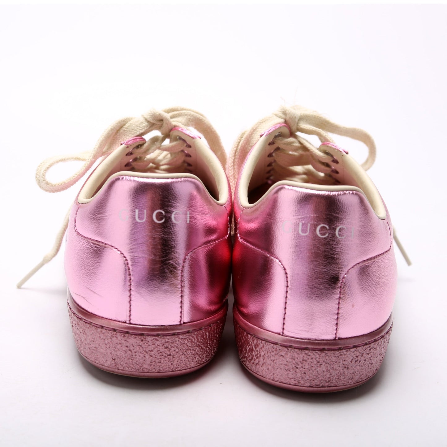 Gucci Ace Web Leather Sneakers Size .