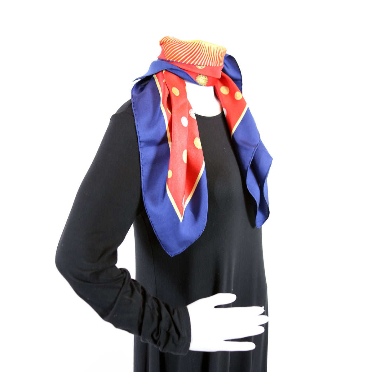 Sun Print Silk Square Scarf