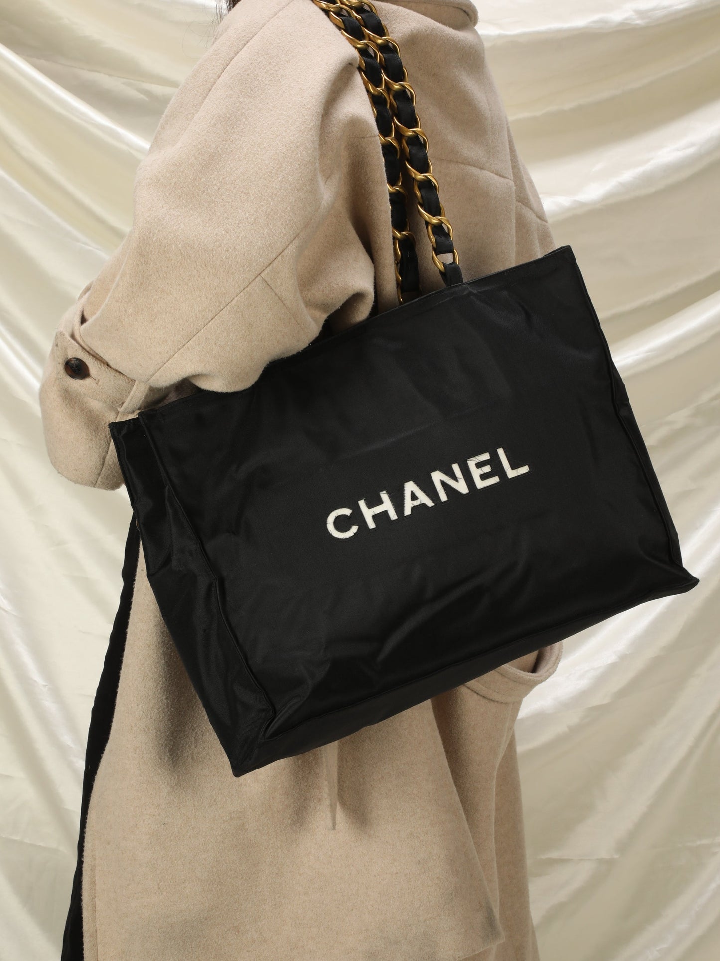Chanel Nylon Chunky Chain Tote