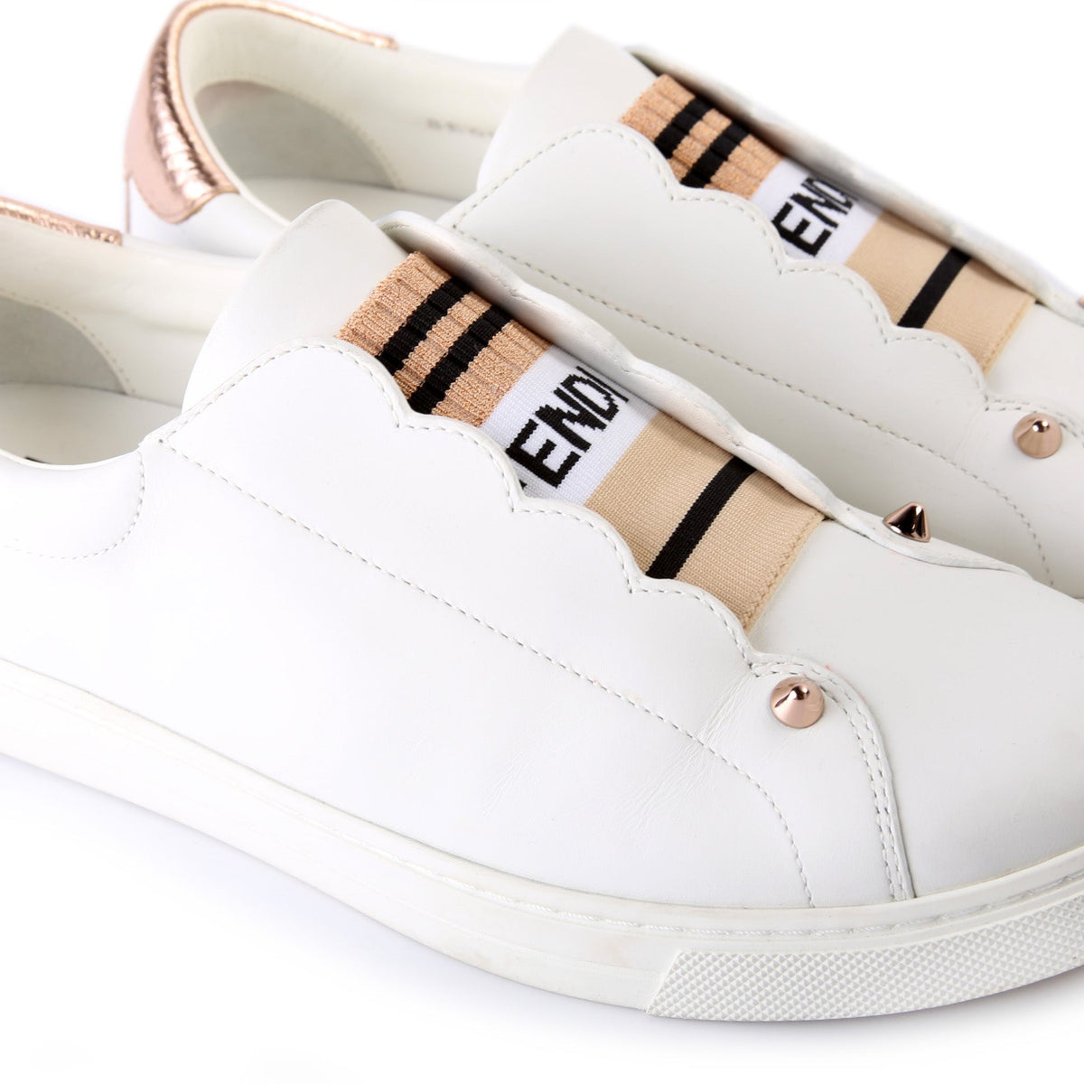Leather Logo Sneakers Size 37.5