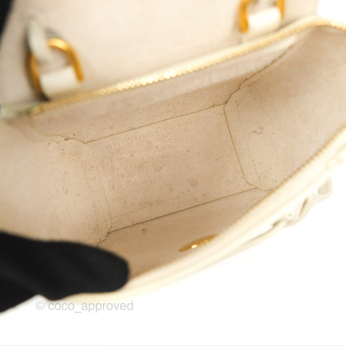 Celine Pico Belt Bag White Grained Calfskin Gold Hardware