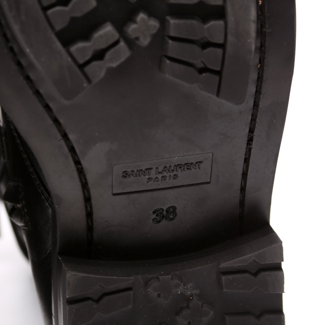 Army Strap Leather Boots Size