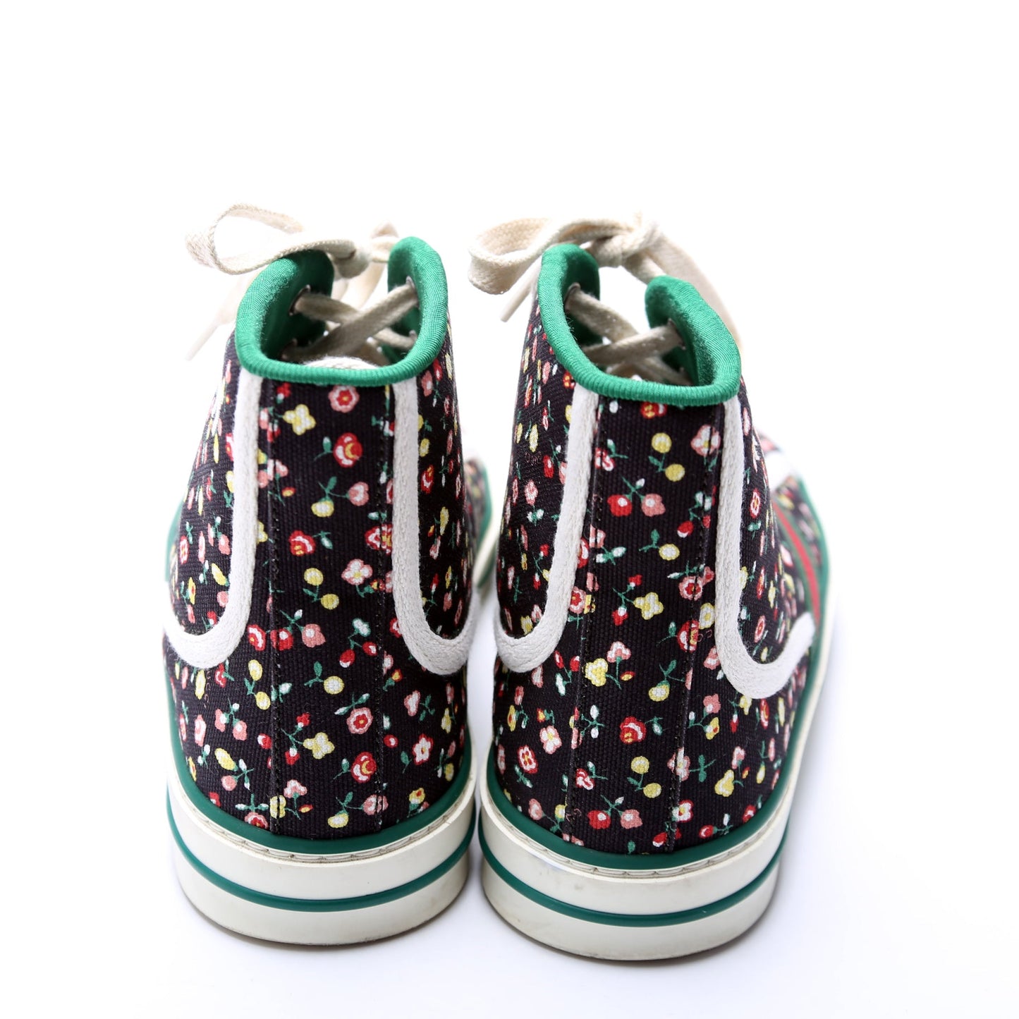 Gucci Tennis High Top Floral Sneakers Size .