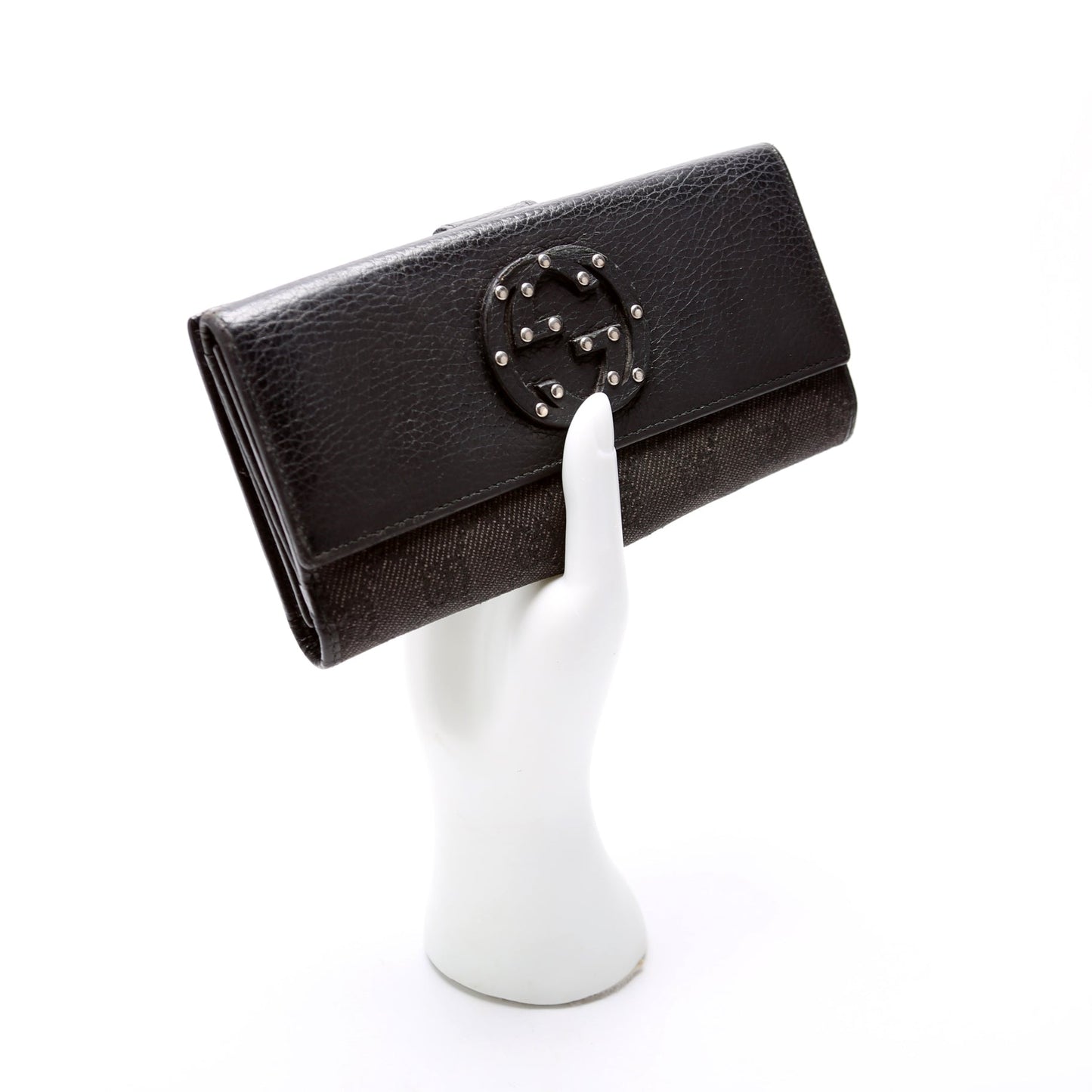Interlocking GG Studded Wallet