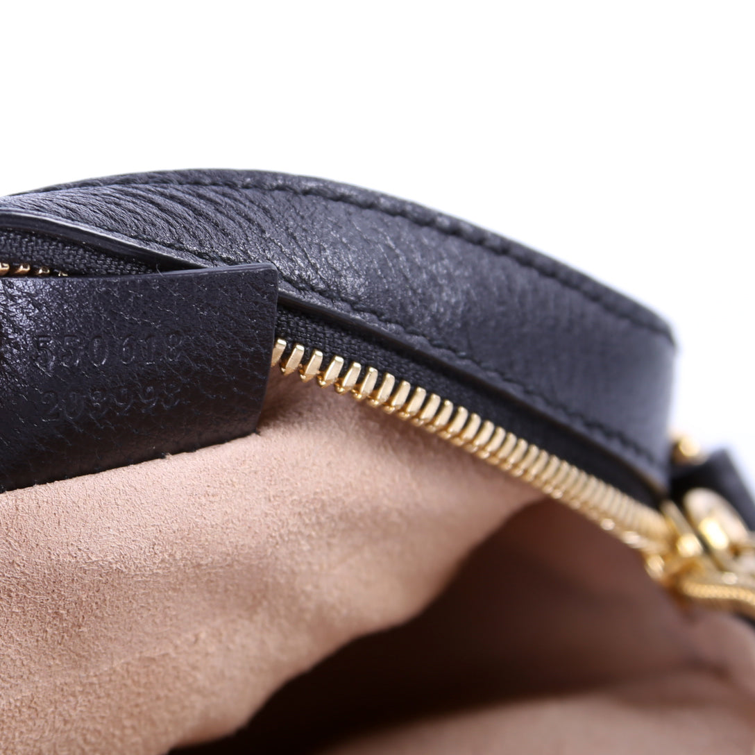 Ophidia Leather Round Small Crossbody