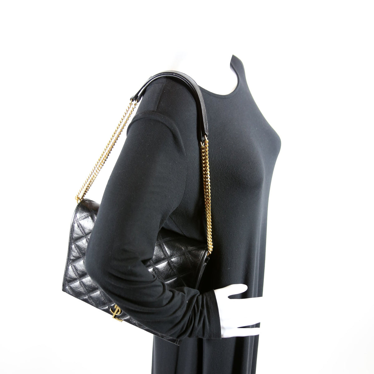 Becky Quilted Lambskin Shoulder Bag Large