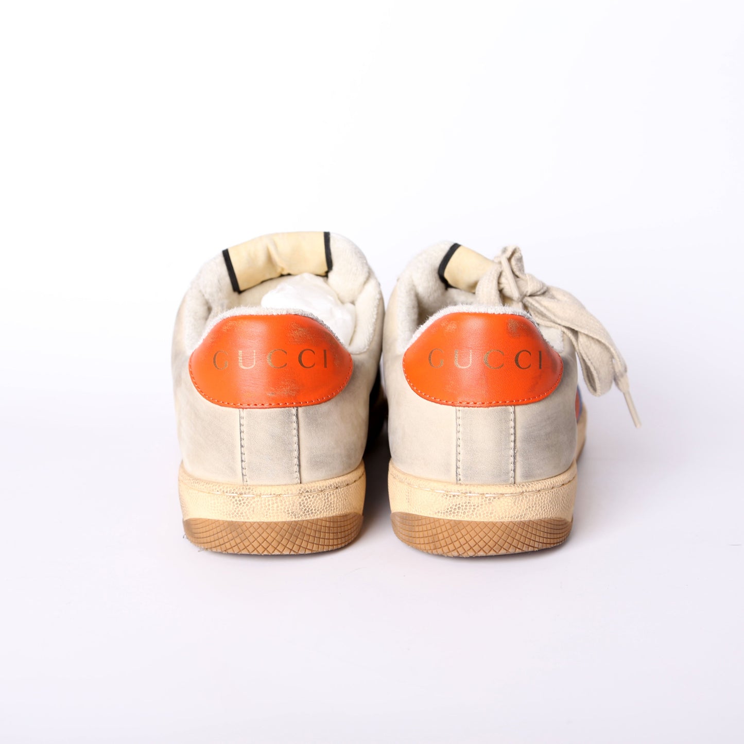 Gucci Screener Distressed Sneakers Men's Size .