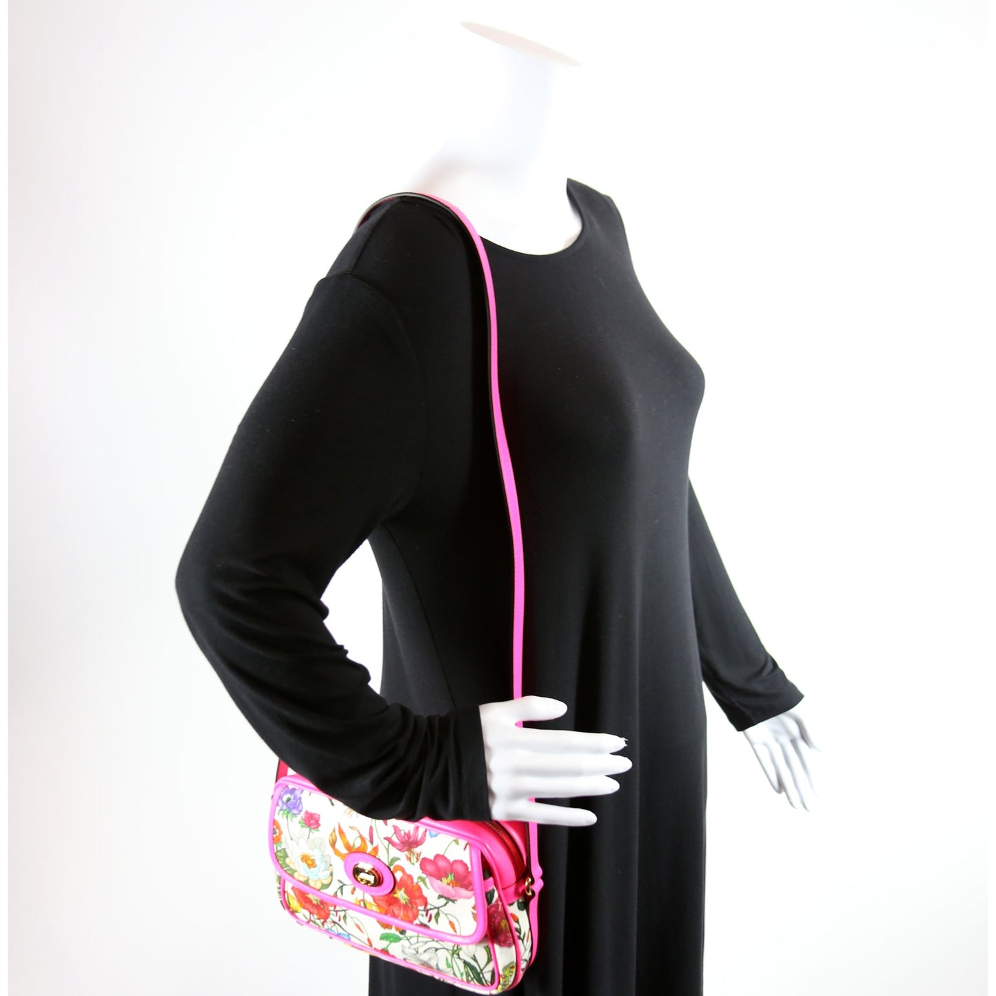 Flora Canvas Crossbody Pink/Multicolor