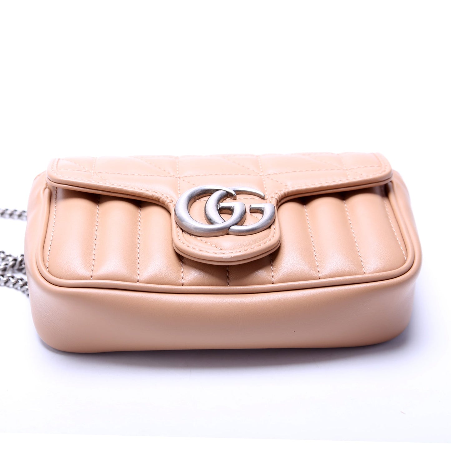 Gucci Marmont Aria Super Mini Flap Tan