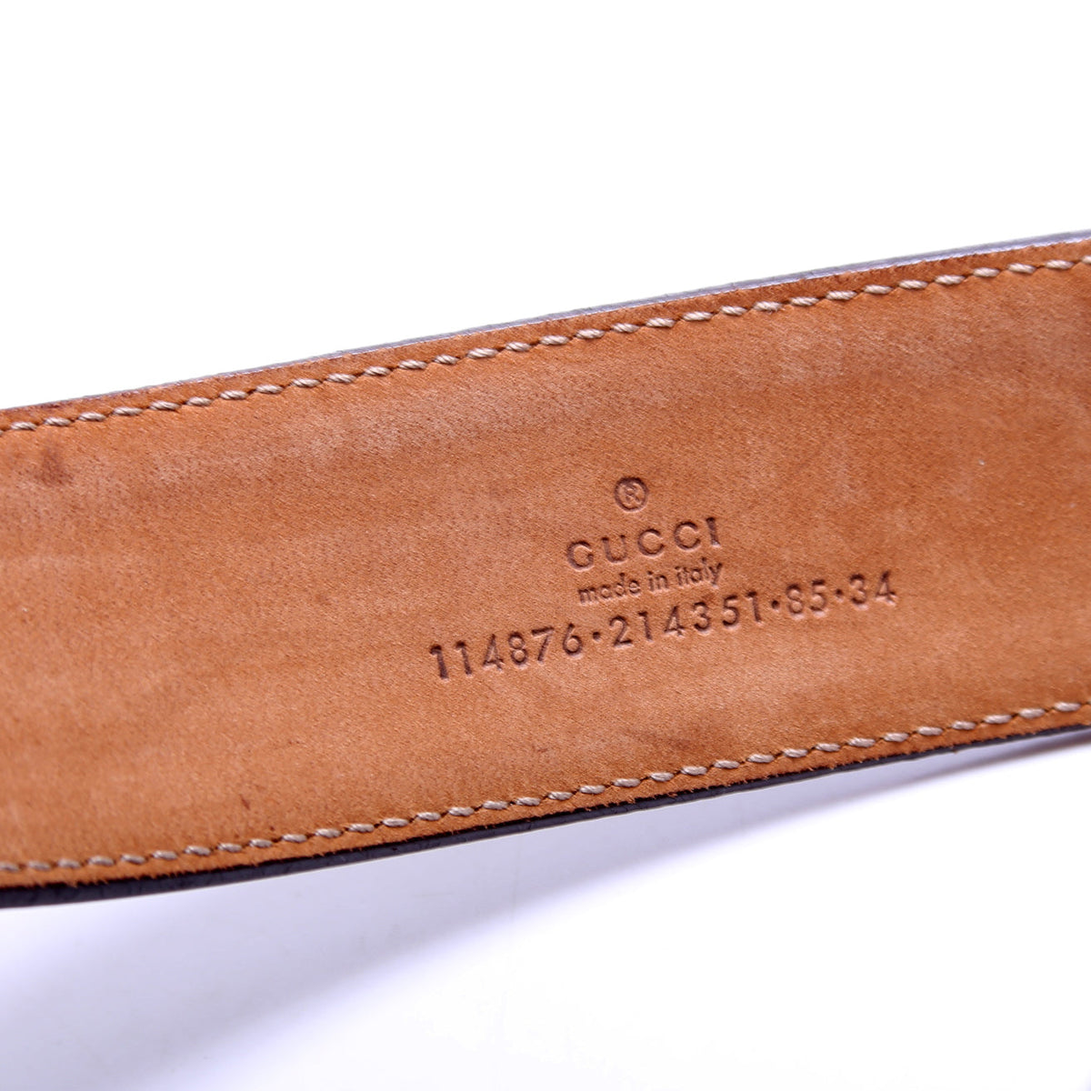 Interlocking Leather Belt Size / Brown