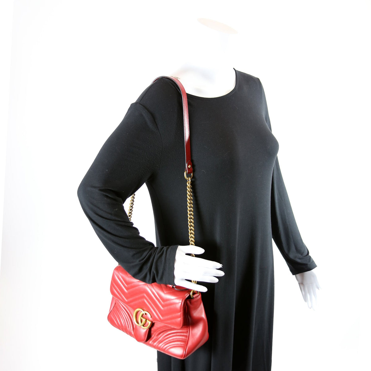 GG Marmont Small Top Handle Red