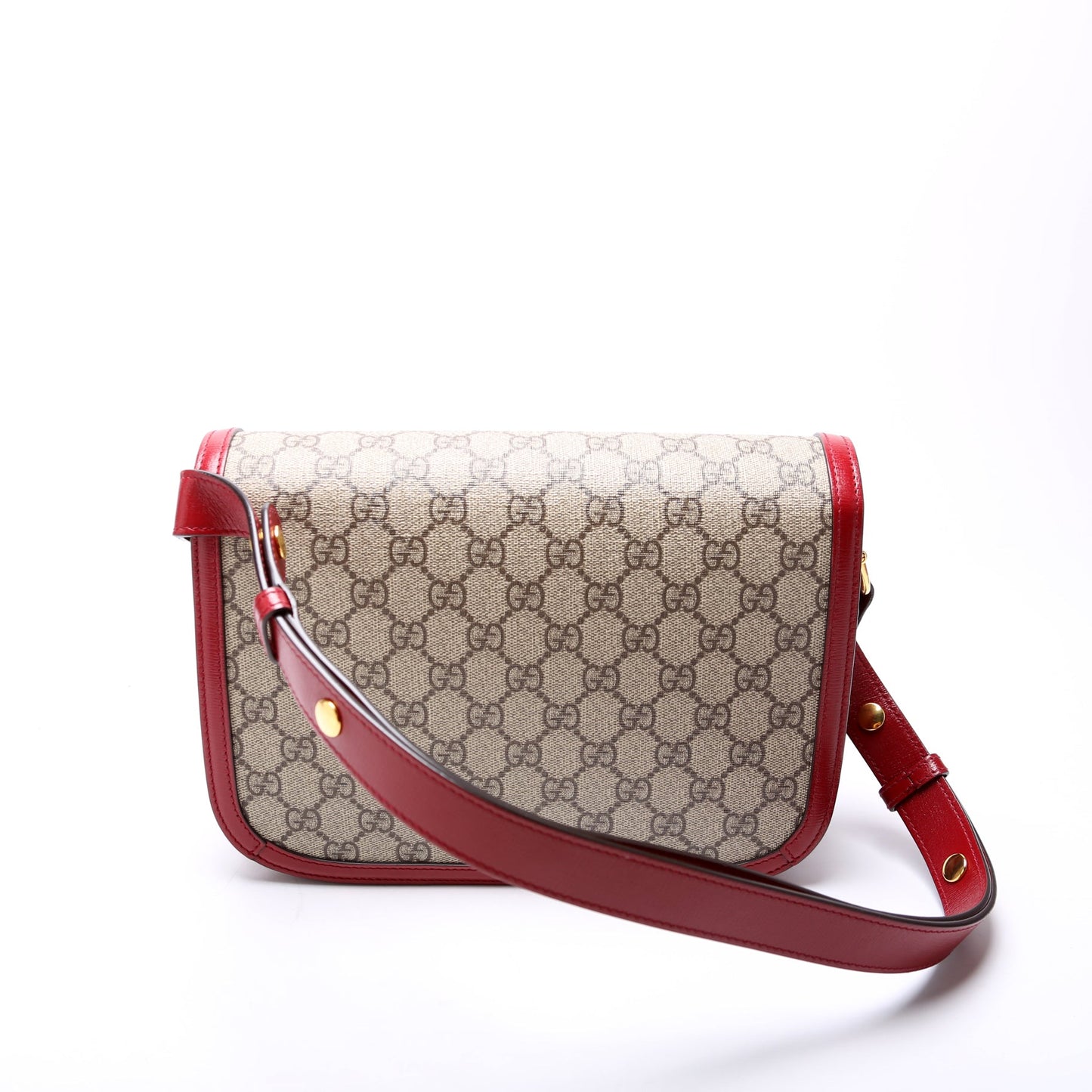 Gucci Horsebit Shoulder Bag Red